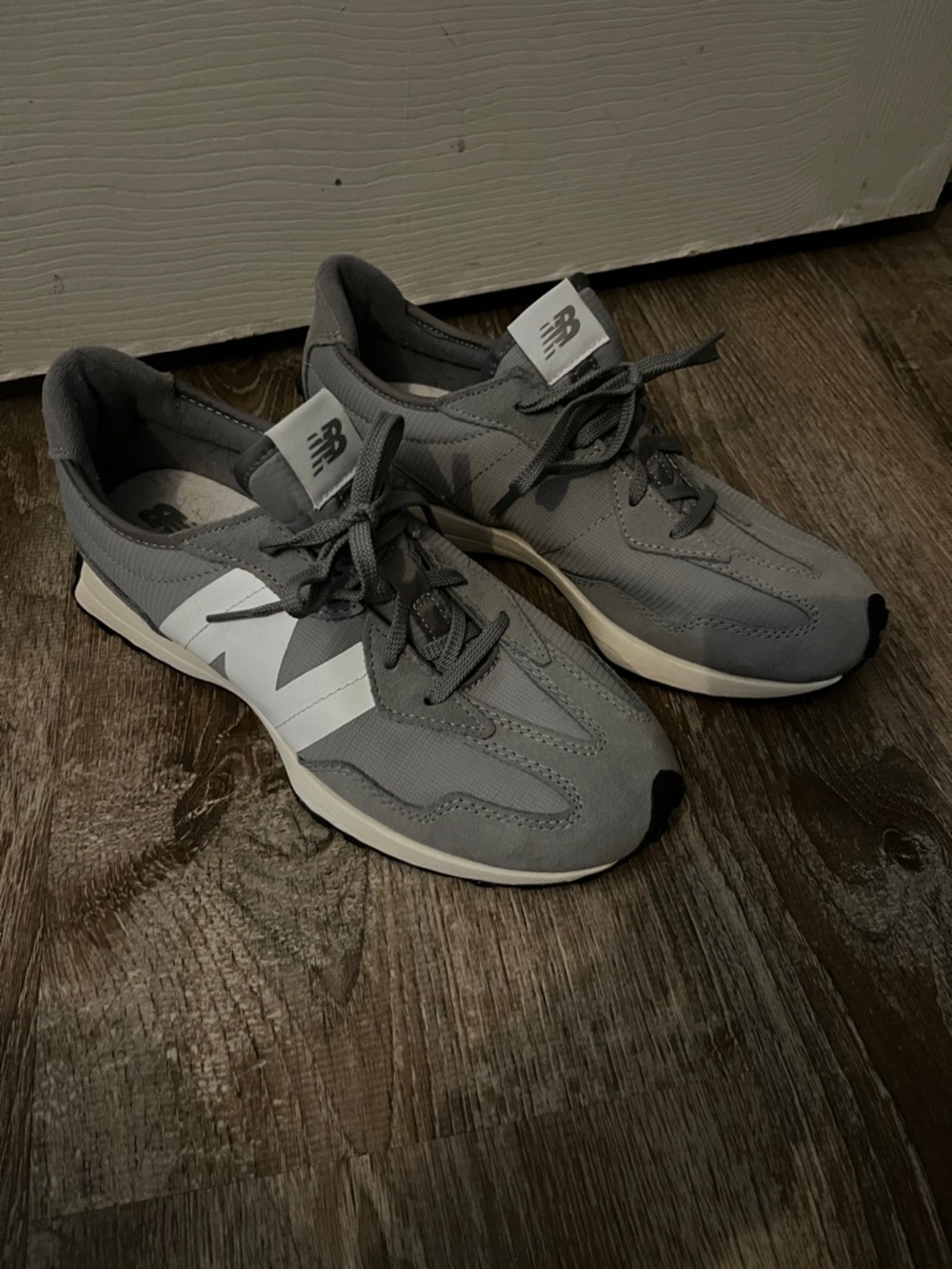 New Balance Kids' Gray and White Retro Runner Sneakers